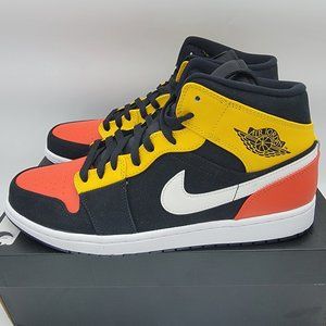 Air Jordan 1 Mid SE Men's Shoe Size 11.5 Men's Black orange yellow